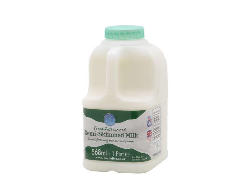 Semi-Skimmed Milk - Poly Bottle (568ml: 1 Pint)