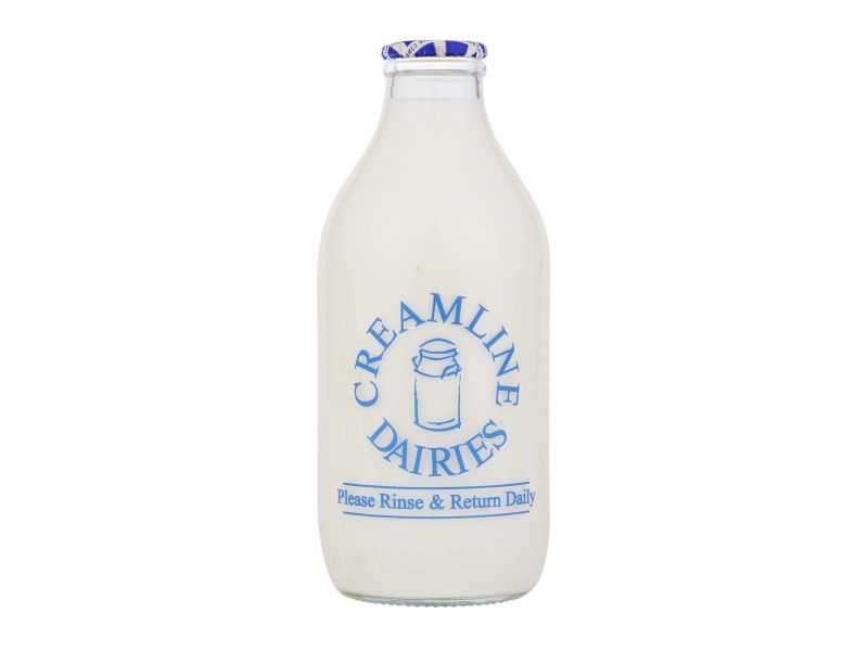 Skimmed Milk Glass Bottle (568ml: 1 Pint)