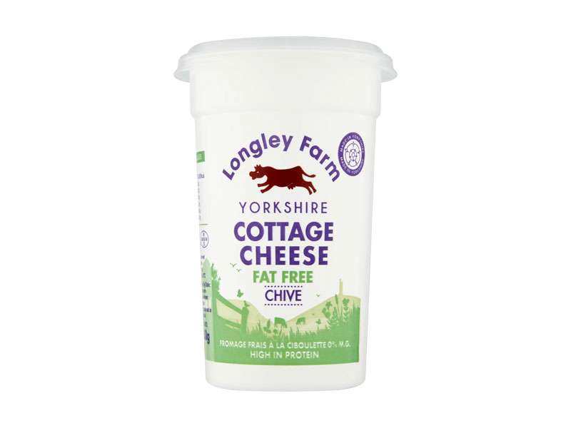 Longley Farm Cottage Cheese with Chives Fat Free 250g